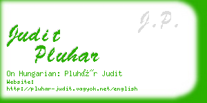 judit pluhar business card